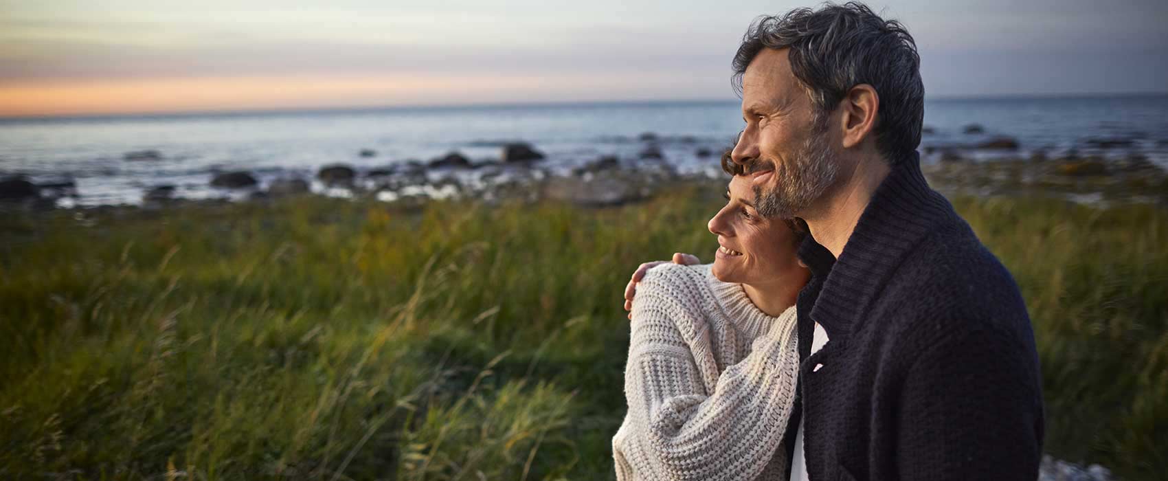 Couple watching a sunset