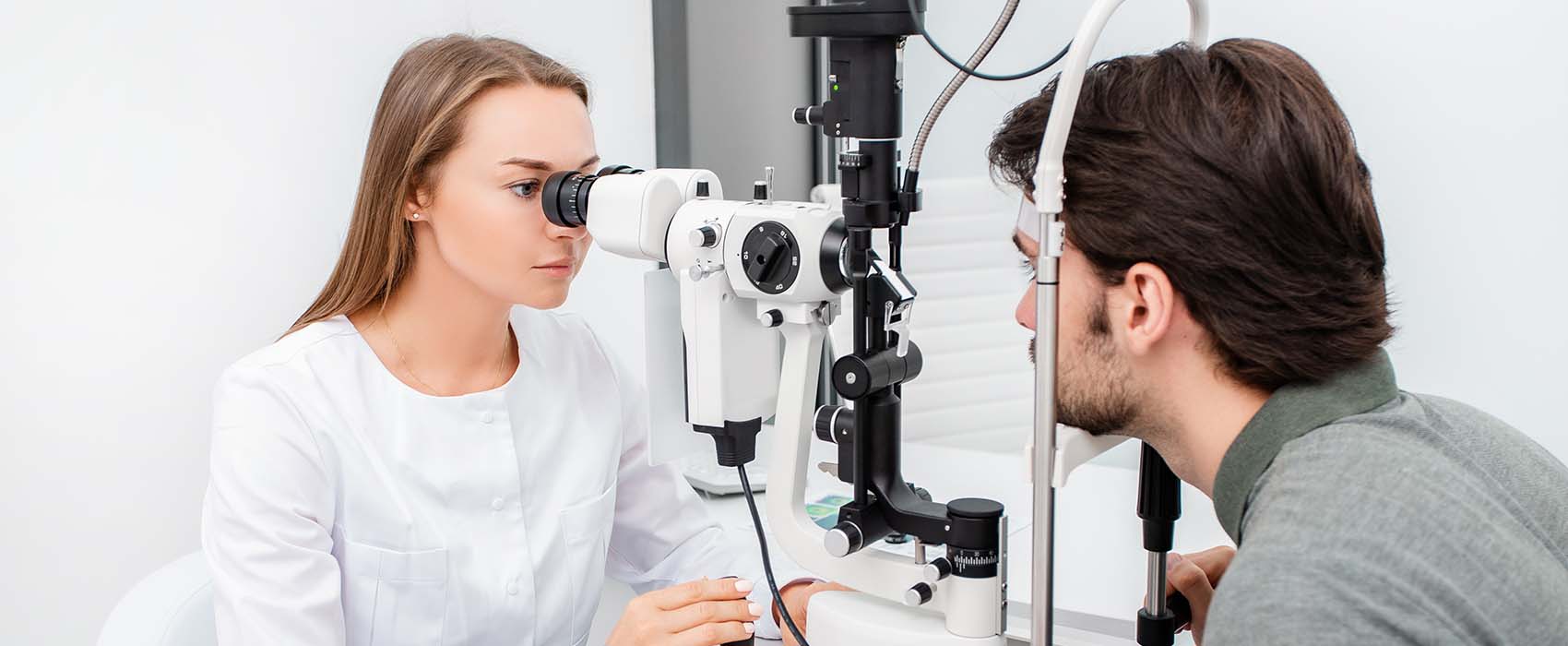 Man getting an eye exam.