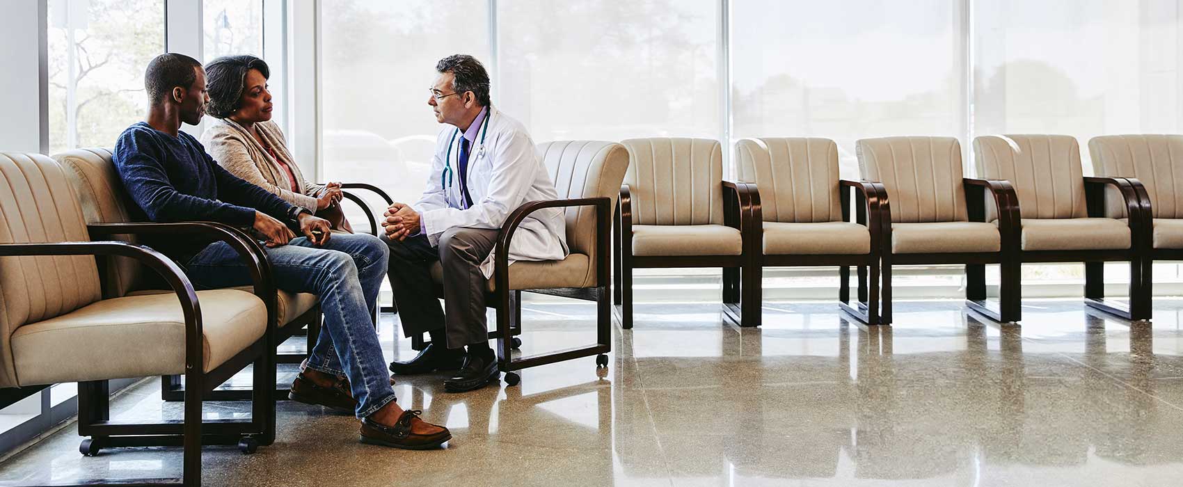 Doctor talking to his patient.