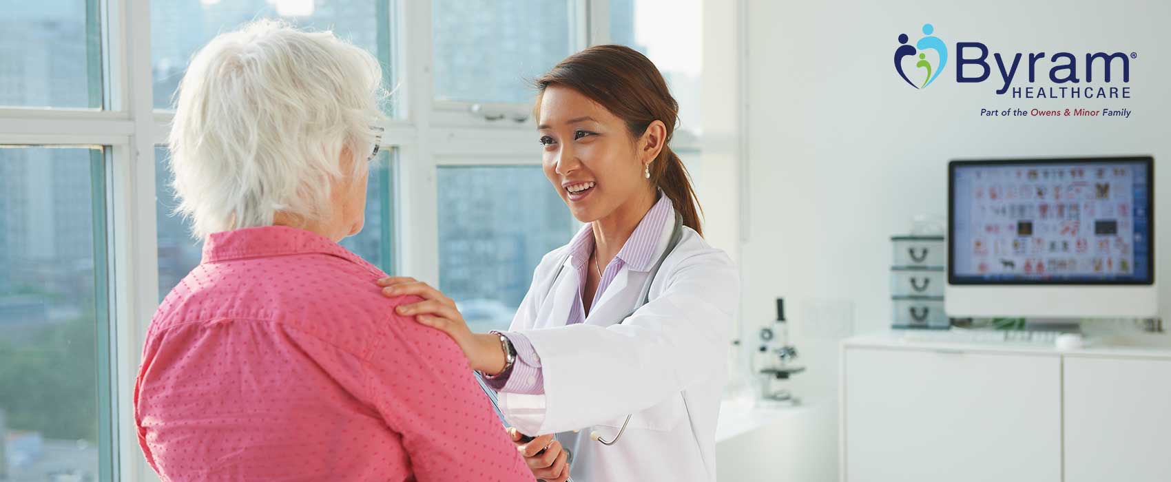 Doctor talking to her patient.