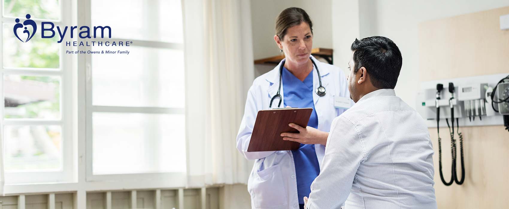 Doctor talking to her patient.