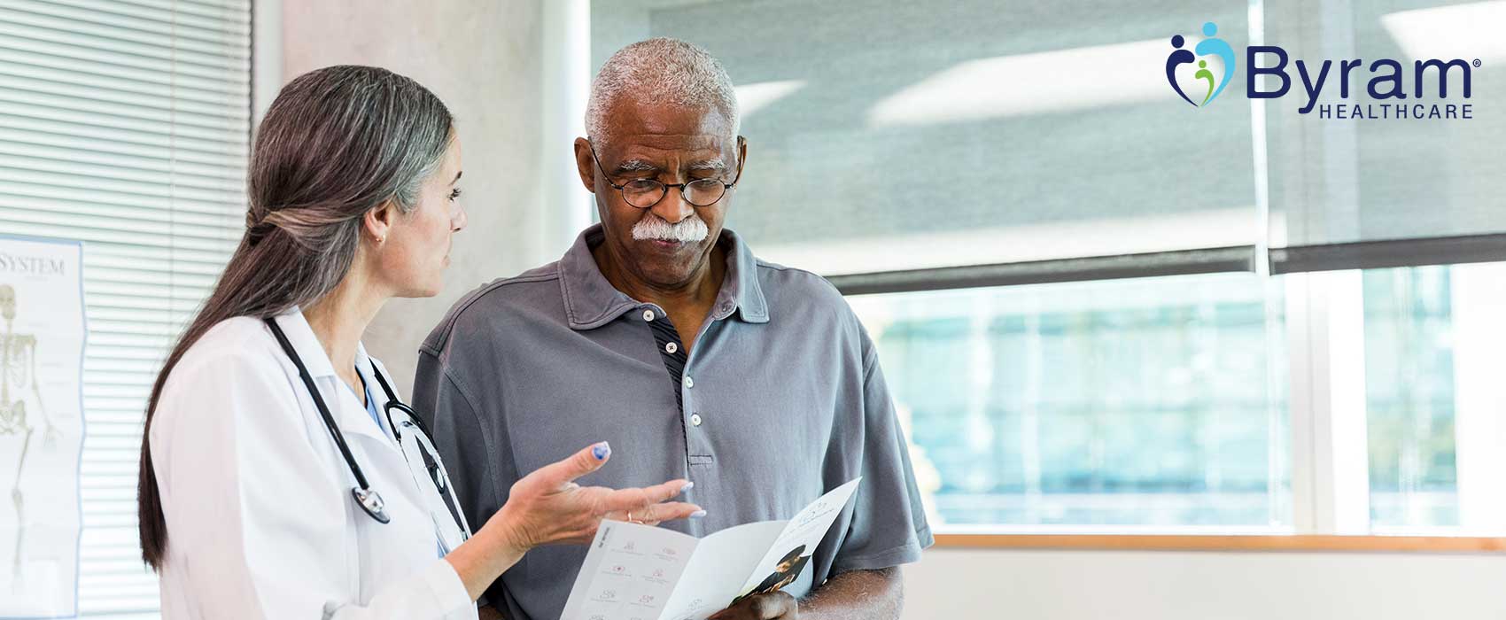 a doctor speaking to a patient