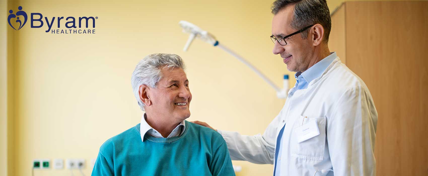 Man talking to his doctor.