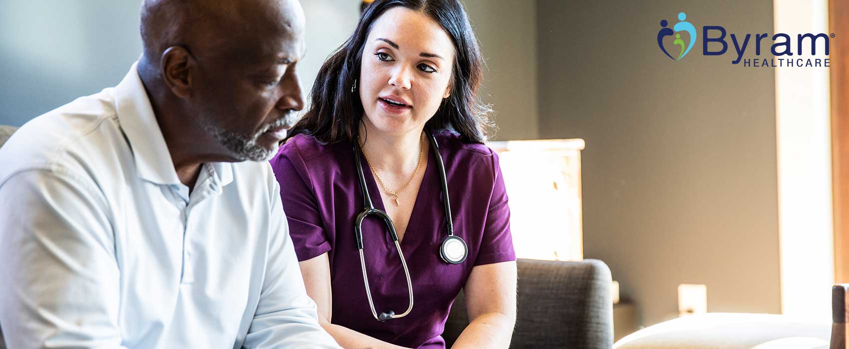 Doctor talking to her patient.