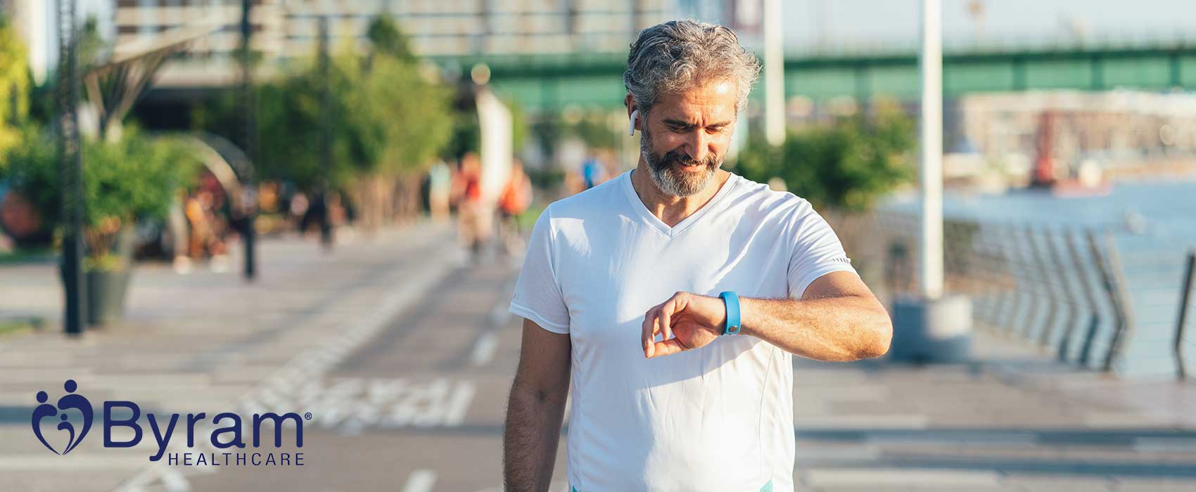 Man looking at his watch.