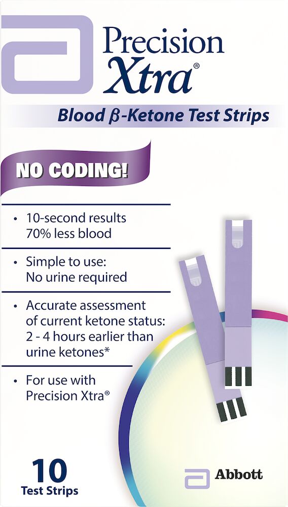 Precision Xtra Blood B-Ketone Test Strips - 10 Strips