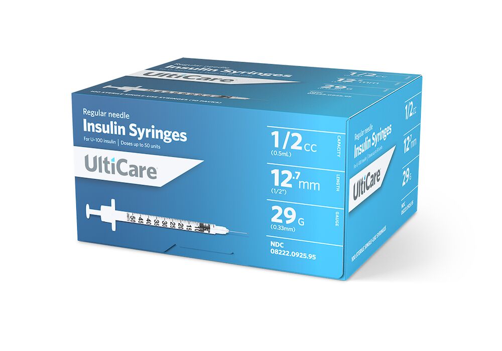 Ulticare U 100 Insulin Syringe 0 5cc 29g X 1 2 100ct Byram Healthcare Ulticare U 100 Insulin Syringe 0 5cc 29g X 1 2 100ct Byram Healthcare