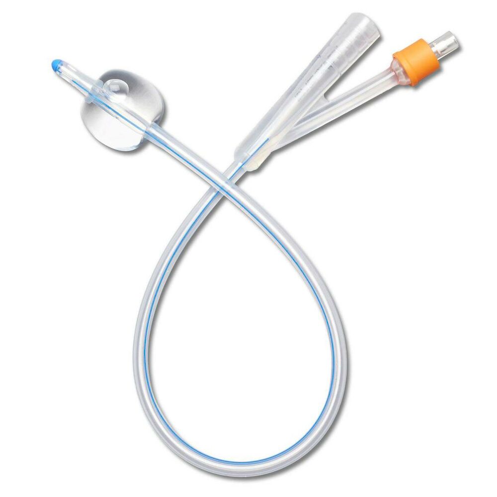 Catheters: Foley Catheter, 100% Silicone, 16 Fr, 10 mL, 2
