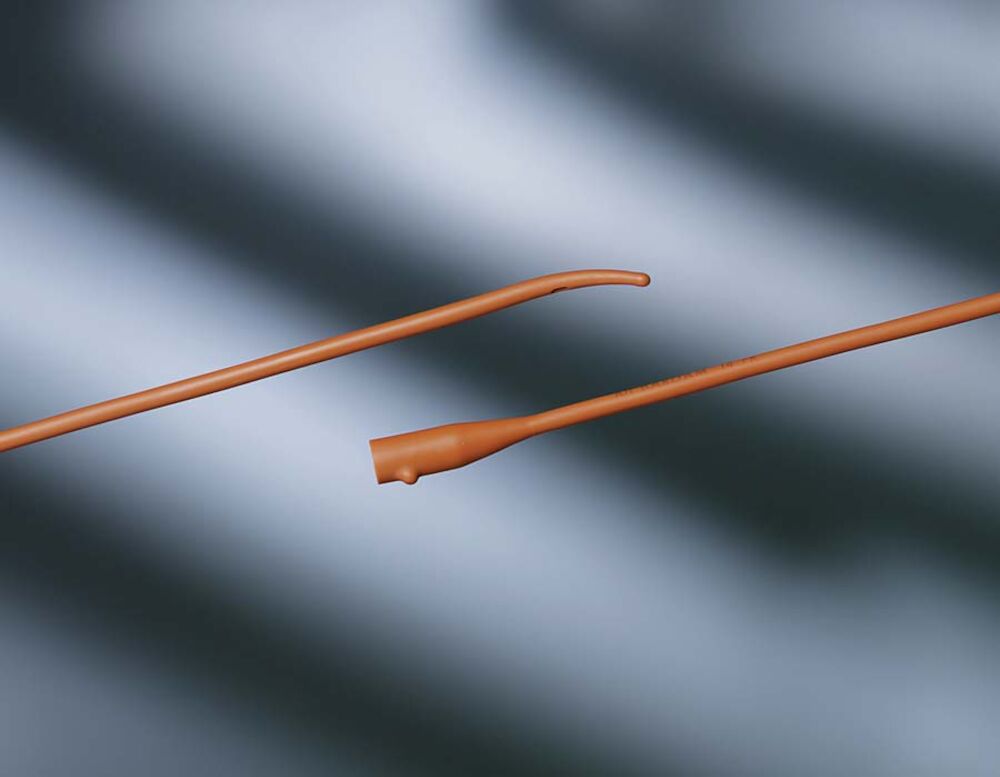 ♡ 　no1 Bard® Catheter Red Rubber Coude Tip 18 Fr. 16 Inch | Byram