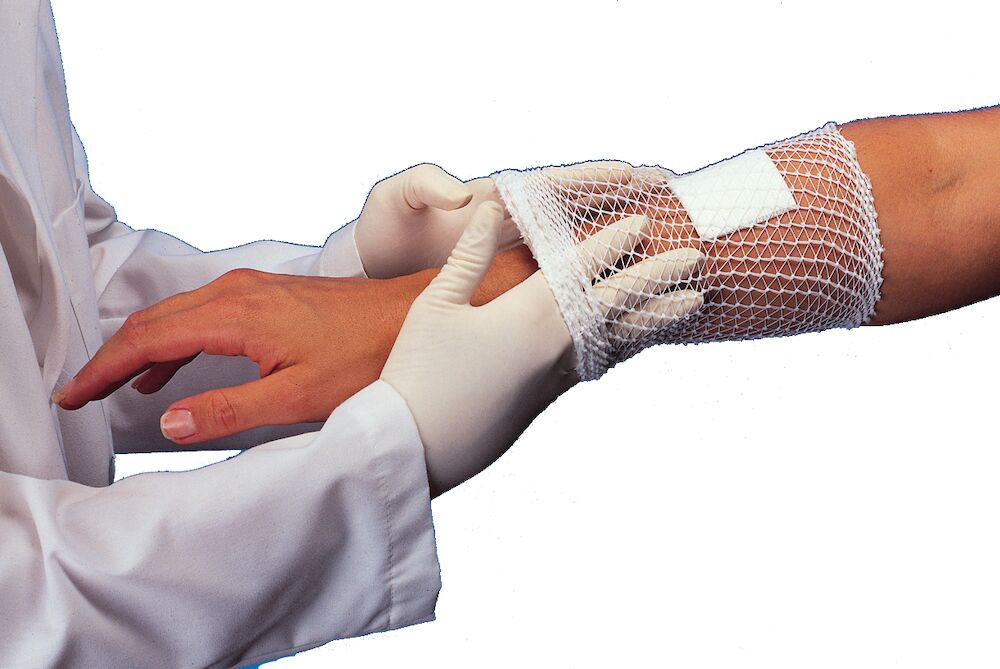mesh bandage dressing elastoNET Elastic Tubular Mesh Net Bandage Dressings Fixation Highly Stretchable