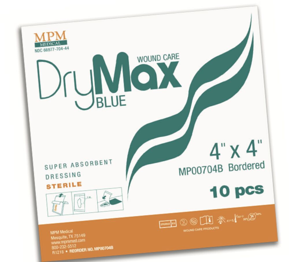 DryMax Blue Bordered 4"x4" | Byram Healthcare