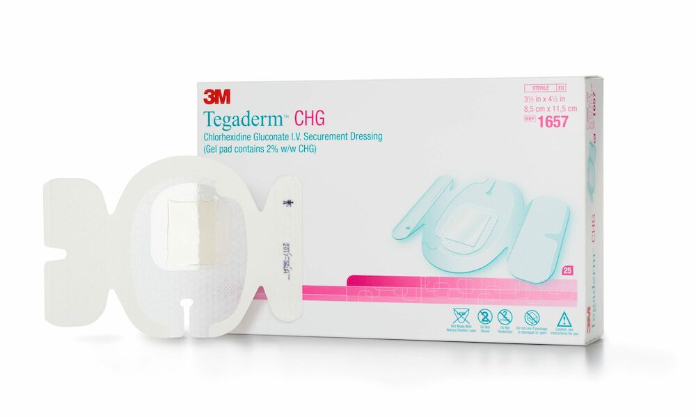 3M™ Tegaderm™ CHG Dressing 25/Carton 4 Cartons/Case 1657 | Byram