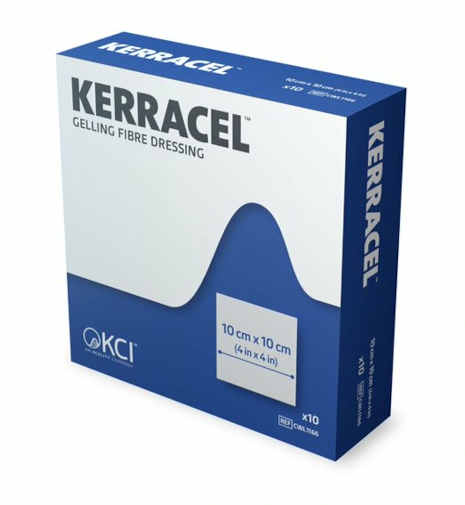 kerracel gelling fiber silver dressing KerraCel Ag Gelling Fiber Silver Dressing, 3/4 Inch x 12 Inches, Ribbon,  Sterile, 5 Count
