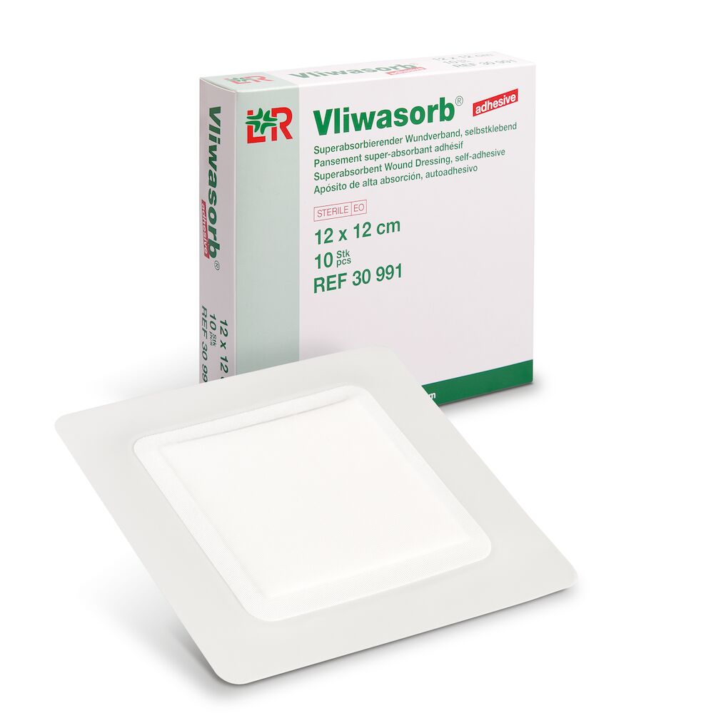 Vliwasorb Border Super Absorbent Wound Dressing 12cm x 12cm (5" x 5") |  Byram Healthcare
