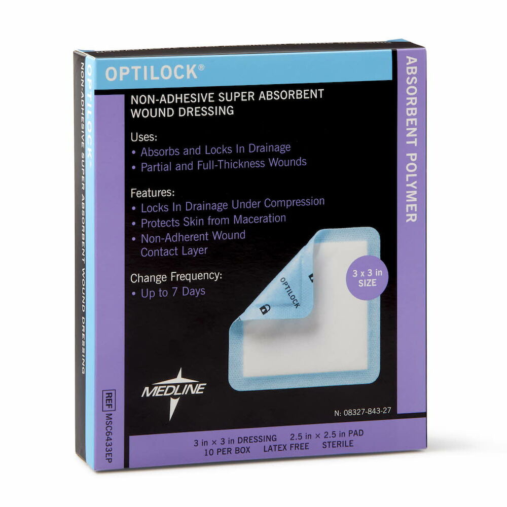 OptiLock Nonadhesive Super Absorbent Wound Dressings | Byram Healthcare OptiLock Nonadhesive Super Absorbent Wound Dressings | Byram Healthcare