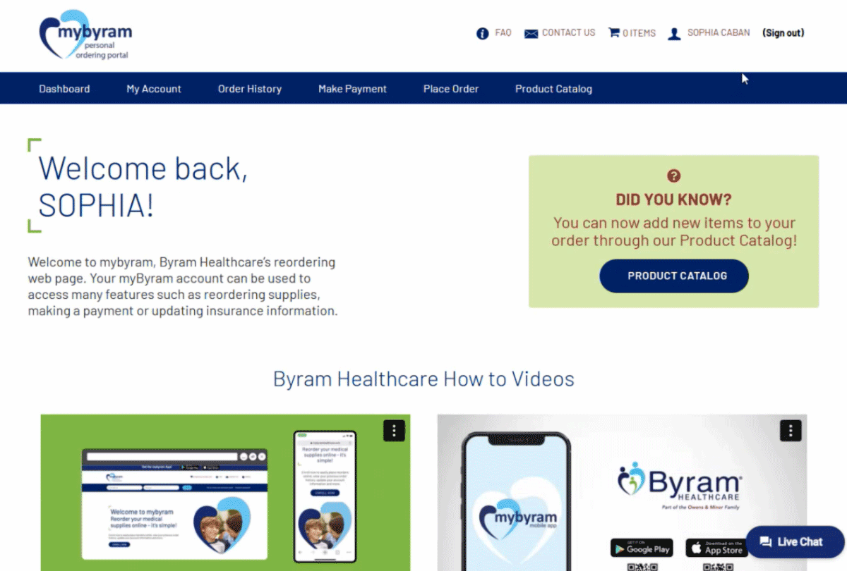 mbyram step 4 sign in dashboard screenshot