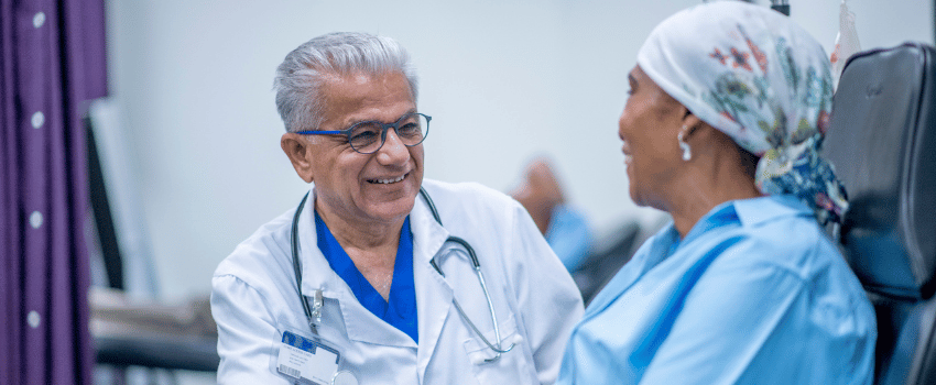 cancer patient and doc