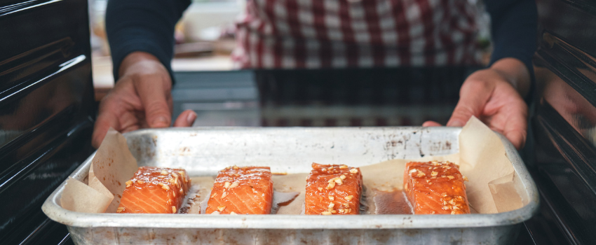 cooking salmon