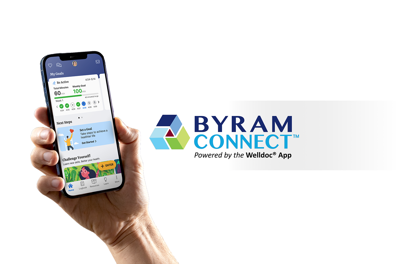 Byram Connect mobile in hand