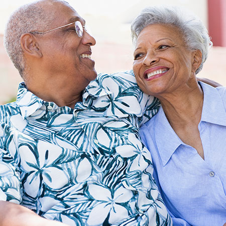 couple smiling