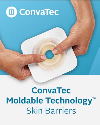 Hands Holding Convatec Moldable Technology Skin Barrier