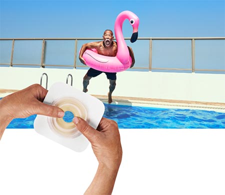 Skin Barrier Allows Man to go Swimming