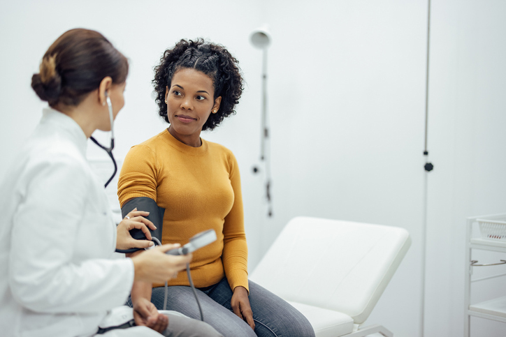Healthcare provider supporting a patient