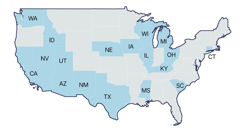 molina USA coverage map