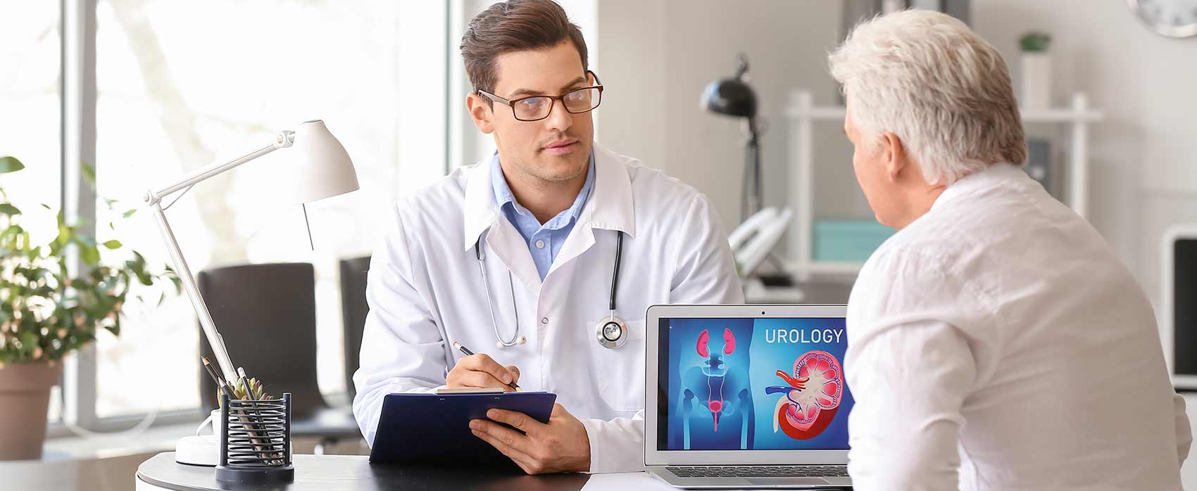 man with urologist