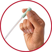 Hand Holding the catheter