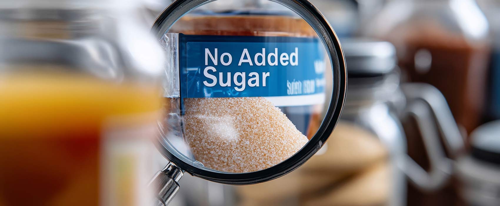 no added sugar magnifying glass