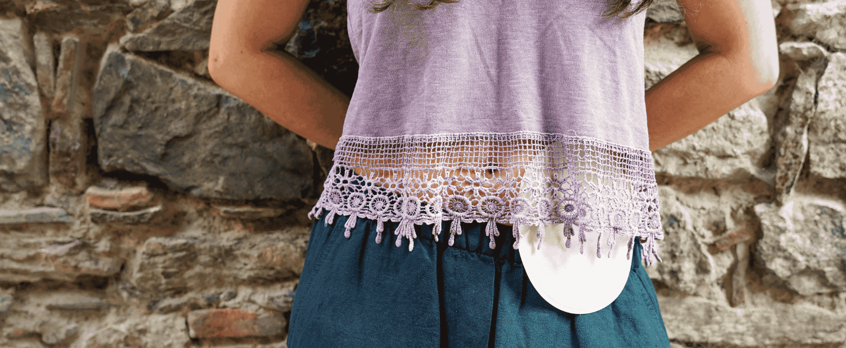 ostomy bag purple shirt