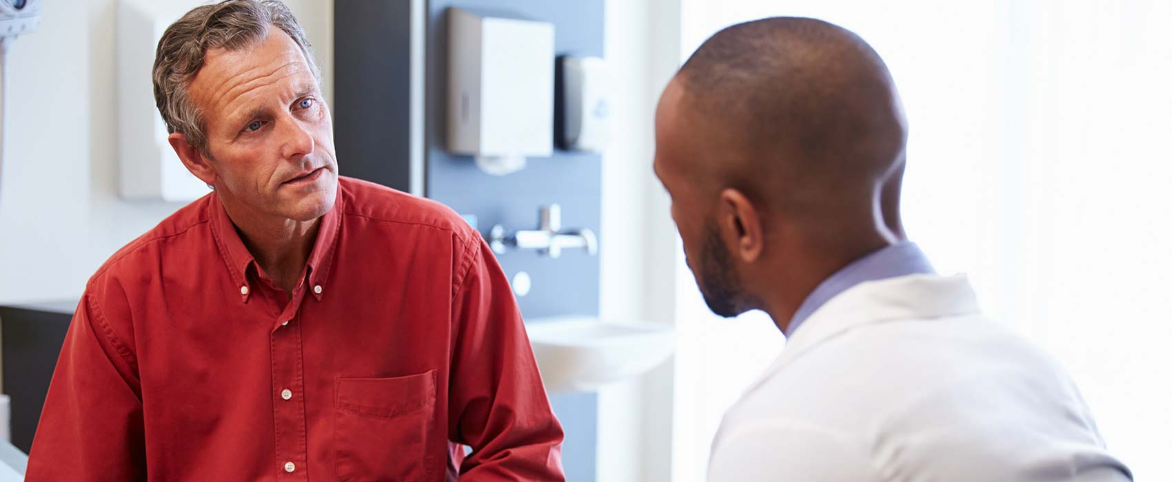 man meeting with doctor
