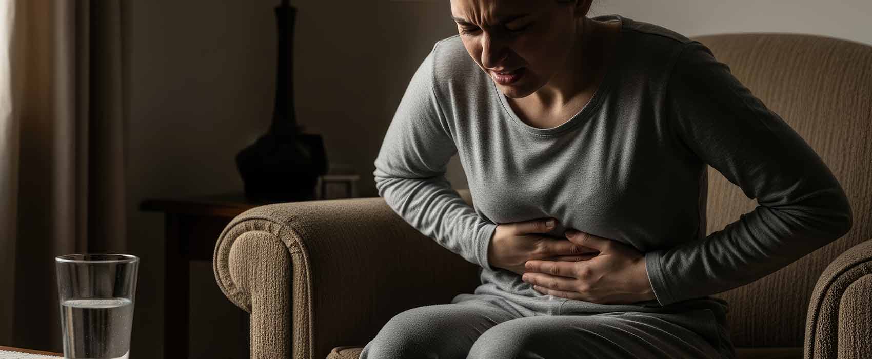 woman bloated