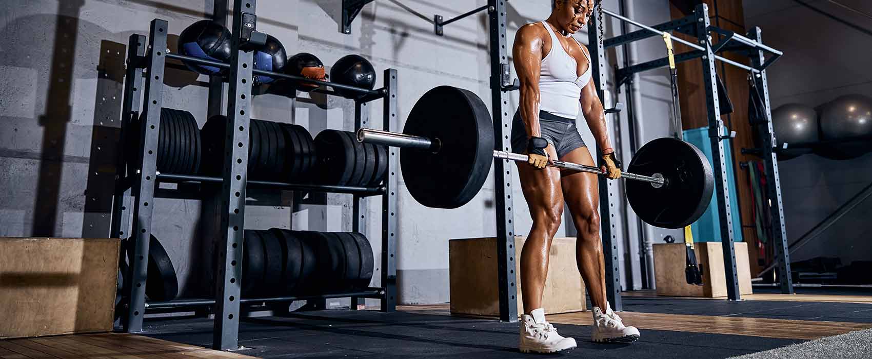 woman lifting weights