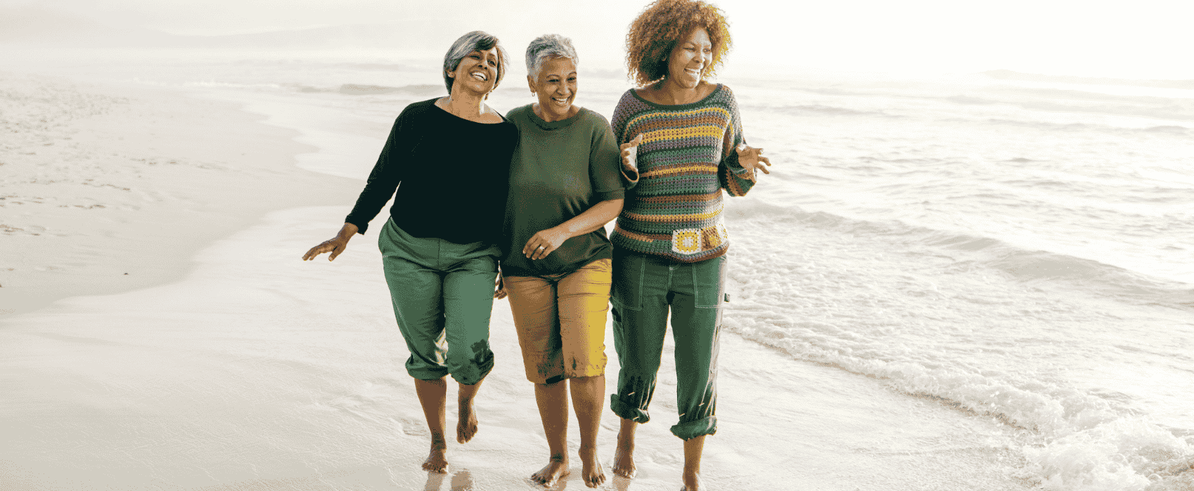 women on beach